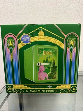 Wicked 6-Can Mini Fridge - Wicked for Good Musical for drinks and sodas Green